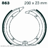 Preview: EBC 863 Premium Bremsbacken BMW K 75/75-S (ohne ABS) bis 08/1988