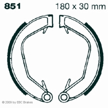 EBC 851 Premium Bremsbacken Norton Commando