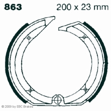 EBC 863 Premium Bremsbacken BMW K 75/75-S (ohne ABS) bis 08/1988