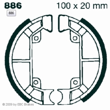 EBC 886 Premium Bremsbacken Piaggio Quartz 50