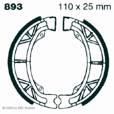 EBC 893 Premium Bremsbacken Aprilia Scarabeo 50 (2T) (Modell Bremstrommel HA) (PFG00/TH000)