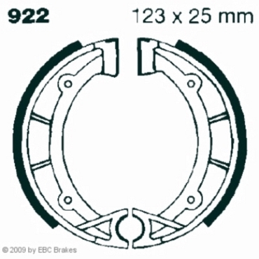 EBC 922 Premium Bremsbacken Sachs (Hercules) 80 Ultra AC Chopper