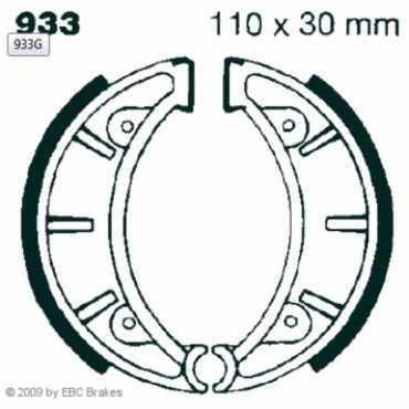 EBC 933G Premium Bremsbacken Water Grooved Montesa/Honda Cota 123/200/242/349