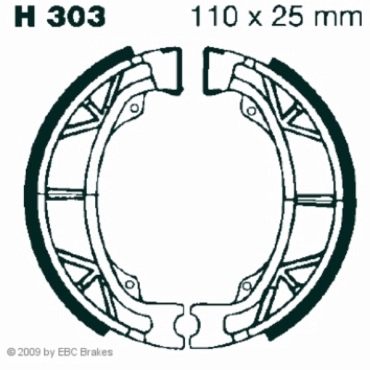 EBC H303 Premium Bremsbacken Honda NH 80 MDR