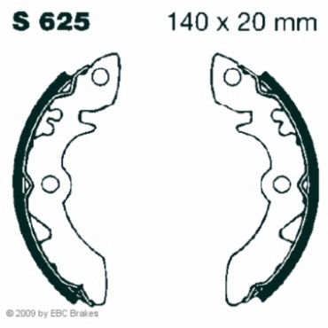 EBC S625G Premium Bremsbacken Water Grooved Suzuki LT 250 EFG