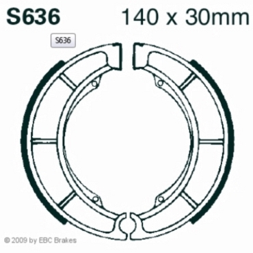 EBC S636G Premium Bremsbacken Water Grooved Suzuki LT-F 250 K6 Ozark