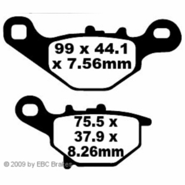 EBC SFA396 Scooter Bremsbeläge Suzuki UZ 125 K5/GK5 (CF46A) (V 125 G)